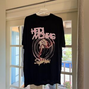 Heidi Montag 'Superficial' Graphic Tee - Black with Pink Accents size XXL